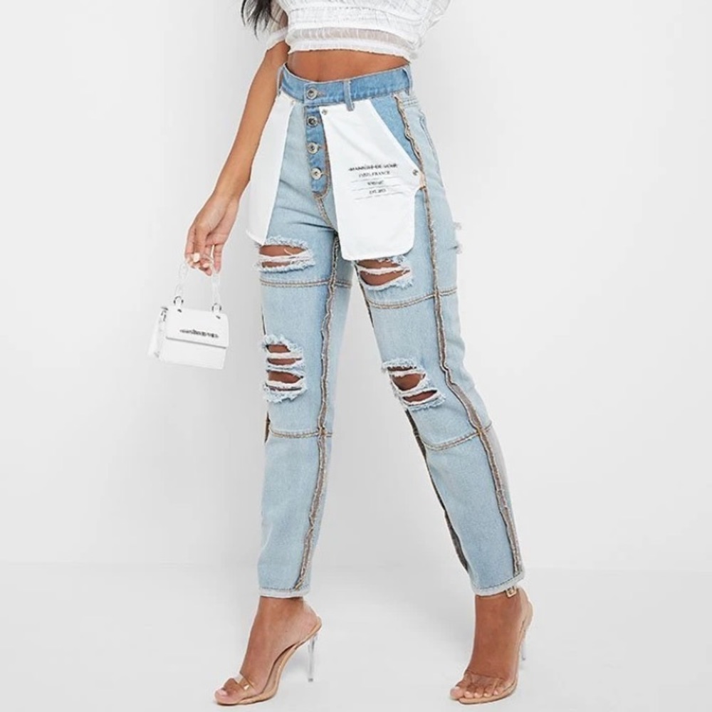 Maniere de Voir distressed light jean
